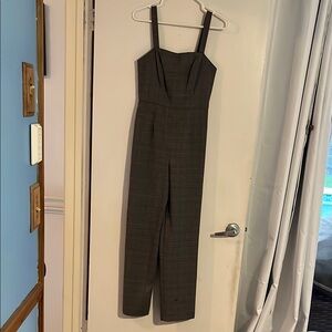 Gianni Bini Gray Jumpsuit with Fitted Bodice and Minimalist Design